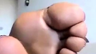 Huge Black Feet of a Six-Foot Ebony Beauty