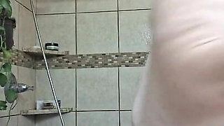 After a Hot Sshower Nurse Vicki Dries off and Does Some Other Grooming