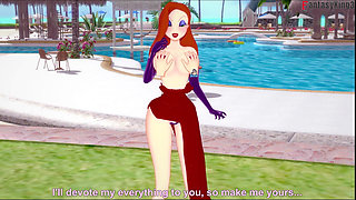 Jessica Rabbit Blowjob in Pool
