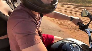 Naughty married nymph meets gym mate, romps in woods. Milk