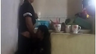 Maid Fucked In The Kitchen (my Wife Almost Discovered Us)