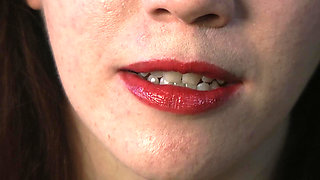 Brick Lipstick on the Couch