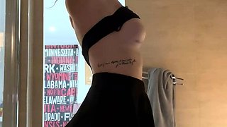 SMALL TIT BRUNETTE TATTOOED TEEN GIRLFRIEND CAUGHT IN SHOWER