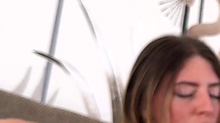 Bored CFNM Handjob Sparks Unintended Cum on Her Soft Hands - College Girl Skirt, Lace Panties, and Mesmerizing Multi-angle Views