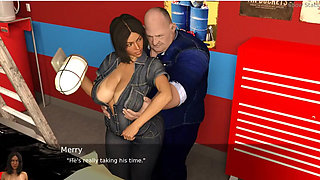 Project Hotwife - Gameplay - Roleplay - No Sex- Just Teasing - Merry Wearing Car Mechanic Dress and Teases Mechanic