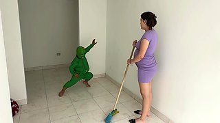 Sexy Pregnant Latina Finds A Horny Little Monster At Home Who In Exchange For Not Bothering Her Ends Up Fucking Her Hard