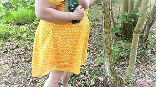 I Hope No One Saw Me Flashing My Big Tits in the Woods Homemade Ass Pussy Masturbation Mature Cheating Wife Stepmother BBW Wife