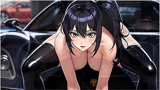 Hot Car-show - Anime-hentai (**ai-created) With Hentai Anime