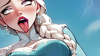 Elsa de frozen fazendo hentai joi punheta guided