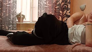 Neighbor Loves to Suck Dick for a Long Time and Swallow a Lot of Hot Thick Cum