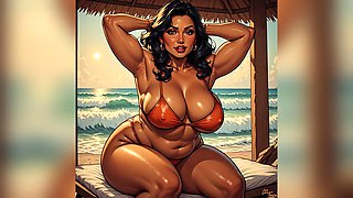 Chubby Cartoon Beach Babes
