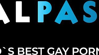 DILF Legrand Wolf supervises four gay dudes nasty group sex frenzy