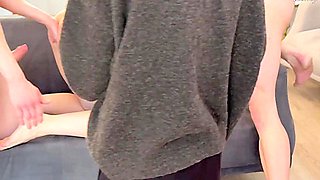 Behind The ! Cute Funky Town In Hard Double Fucking On The Set Of Porn With Her Stepbrothers!