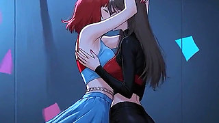 AI Generated Cartoon content, Uncensored video of 18 Year old Anime Girl,  Lesbian Indian Kissing Orgasm of Mature Women