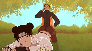 Naruto hentai tenten, big boobs, gaming