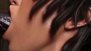 Croft Adventures Hentai Game Parody Ep.6 Brunette Huge BBC Facial!