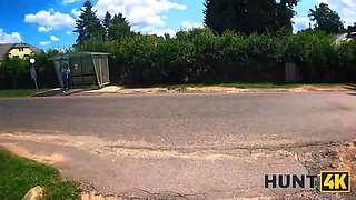 Hunt4k. red haired babe was truly innocent to fuck while gf was witnessing