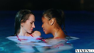 Gorgeous Babes Enjoy A Wild Outdoor Session By The Pool