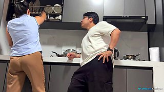 Roxxan Gets Rough Pounded in Kitchen as Brothers Cuckold Wife