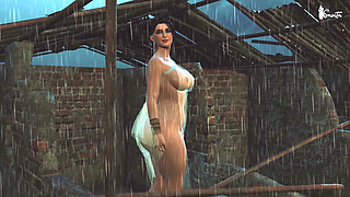 Sexy Desi Widow Meena Fucked by Her Neighbor in the Rain