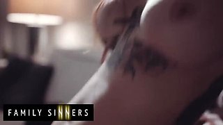 Family Sinners: Stepbrother Pounds Stepsister's Tight Pussy Doggy Style - Rocky Emerson, Dante Colle