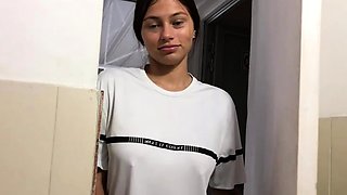 Horny Stepsister Discovers Me Masturbating in the Bathroom