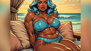 Tanned Beach Babes Ai Art