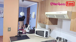 Videos for Fans: a Masked Young Man Fucks Me in the Kitchen