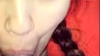 Big cock EXGF interracial busty geek coed blowjob