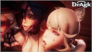 Car Toon In Mona Lynette Lyney Gives Aether A Triple Blowjob Fontaine Genshin Impact 3d Porn Sex Cumshot Milf