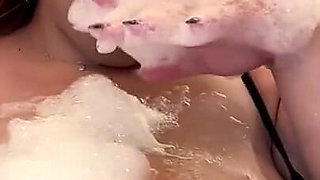 Huge Tits Completely Wet in the Bathtub