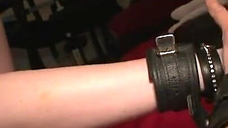 Threesome humiliating wax-play