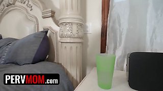 Unaware stepmom brook page eyes covered and fucked by her sinister son-in-law - pervmom