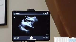 Petite twink barebacked by doctor during ultrasound