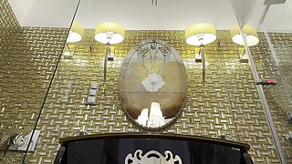 Hot and Sexy Meaty Pussy Redhead Girl Does a Show to Camera by Flashing Pussy Under Her Ripped Skirt No Panties