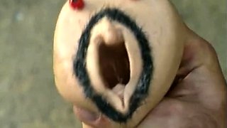 Blonde with Big Boobs Gives Blowjob to Her Dildo on Liv more