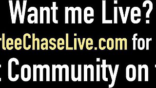 Amorous Charlee Chase's masturbation action