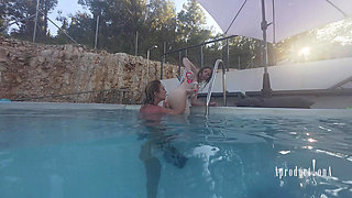 Underwater Ass and Pussy Fisting