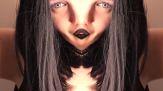 My black lips grab your attention!