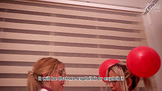 Inflated with Balloons and Rubbing to Turn You on Like Never Before. Kylei Ellish and Ann Rides