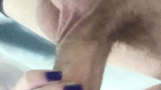 Underwater girlcock cum by Heather