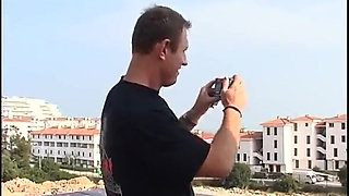 Model Takes Photographers Cock in Her Pink Pussy