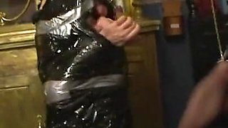 Humiliating hanging out and wrapped in foil