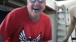 Dancing Daddy Bear Flashes His Big Cock on Webcam
