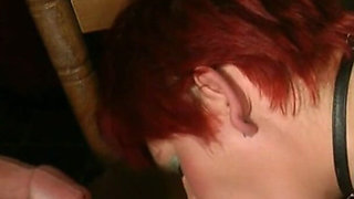 Fiery Passion - She Takes Him Deep, Hands on His Skin. a Collar, Seductive Lips, Intense Devotion