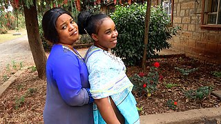 African Married MILFS Make Out In Public