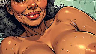 Sexy Nude Women in Bathroom 3D