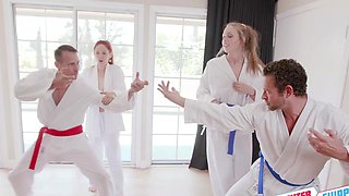 Lustful riches unite: Luna's light & Ashley's reds in a steamy four-way