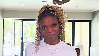 This EBONY TEEN begged for ROUGH SEX