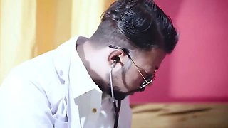The doctor put a machine in my hole and checked it, then took out his thick penis and inserted it into the burrow
